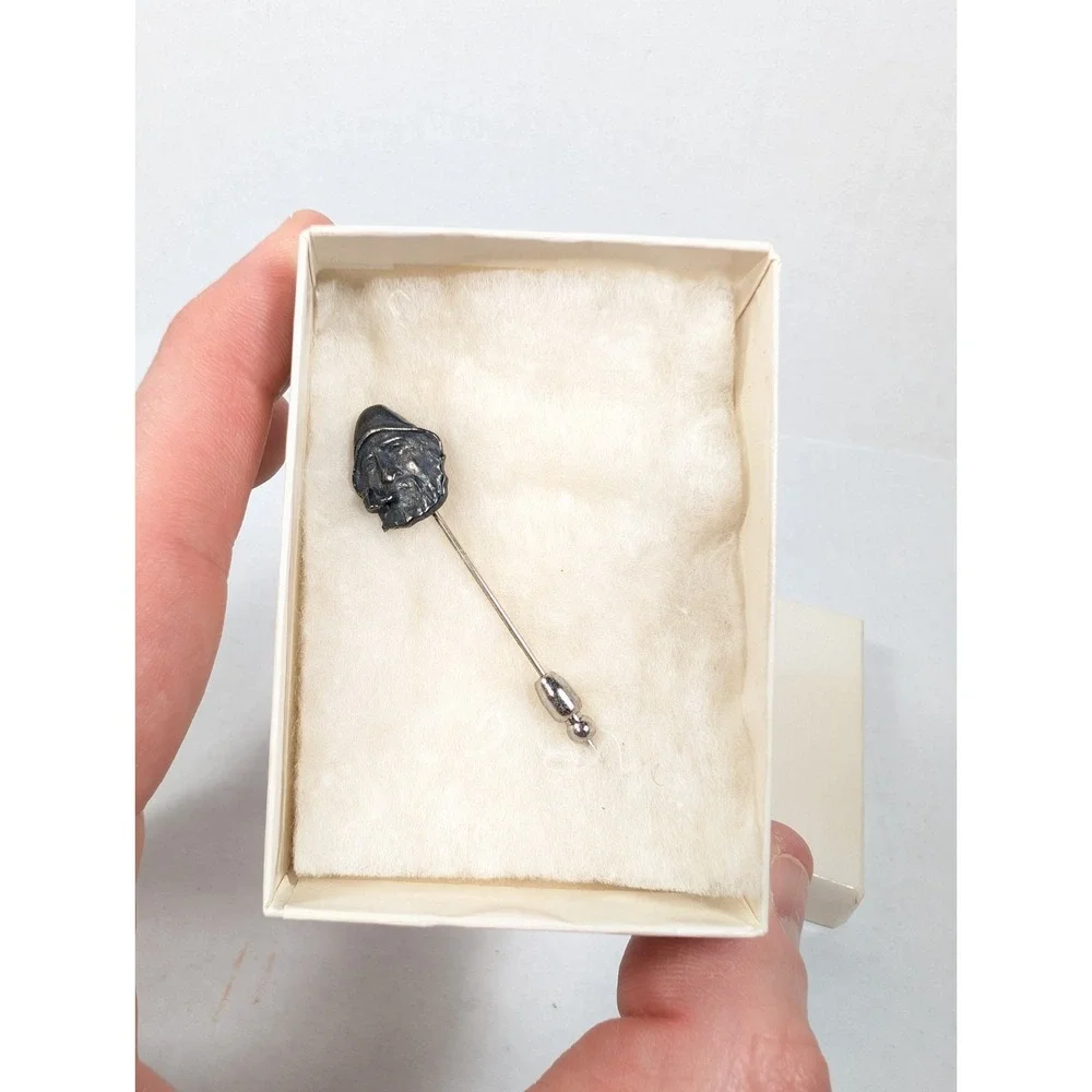 Vintage‎ Sterling Silver Stick Pin Fisherman Head Mystic Seaport Museum
